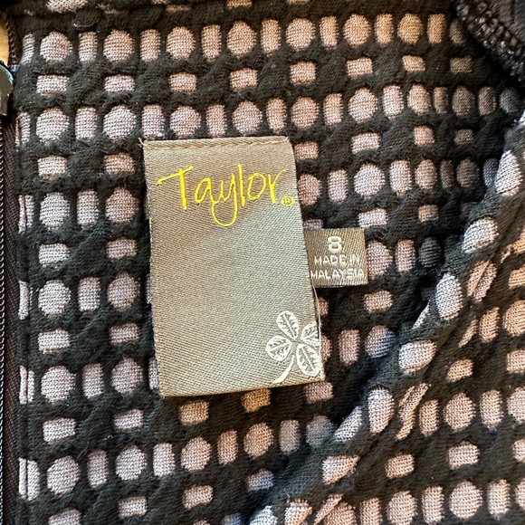Taylor Nordstrom Black and Gray Cocktail Dress Women’s Size 8 - Picture 10 of 16
